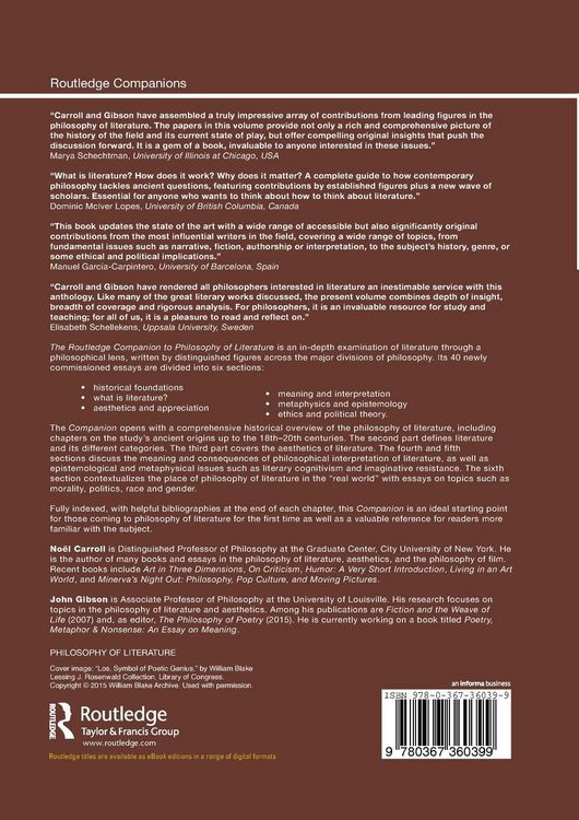 Produktbild: The Routledge Companion to Philosophy of Literature