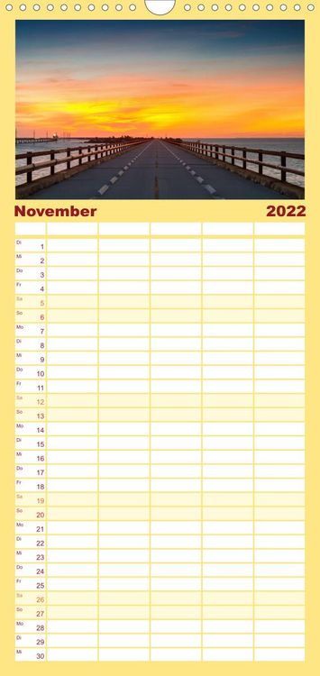 Produktbild: Familienplaner Florida - Sonne, Str&auml;nde und Naturparks (Wandkalender 2022 , 21 cm x 45 cm, hoch)
