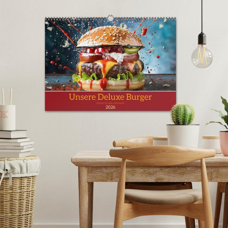 Produktbild: Unsere Burger Deluxe (Wandkalender 2026 DIN A3 quer), CALVENDO Monatskalender