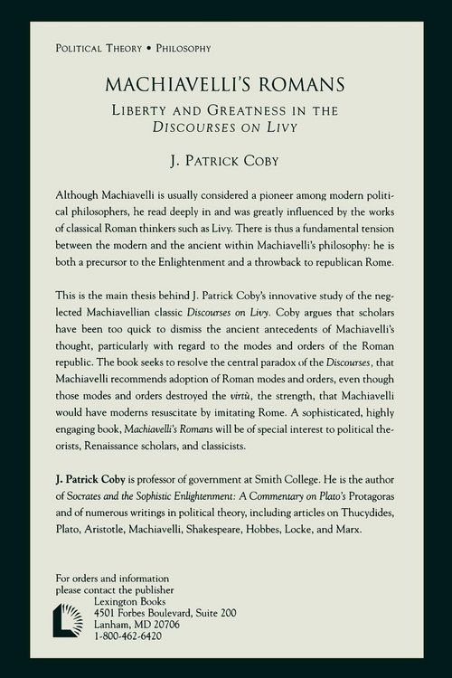 Produktbild: Machiavelli's Romans