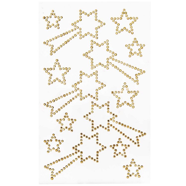 Produktbild: Strass-Sticker Sternschnuppen, 14 St&uuml;ck