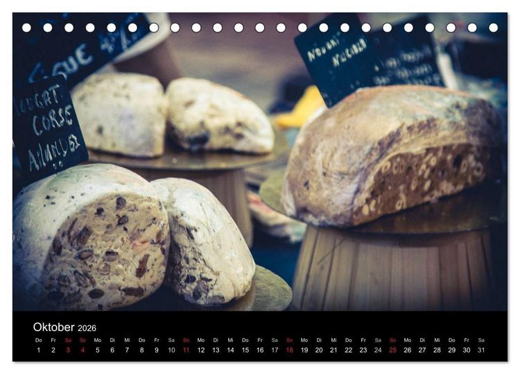 Produktbild: Erlebnis der Sinne - Franz&ouml;sischer Markt auf Korsika (Tischkalender 2026 DIN A5 quer), CALVENDO Monatskalender