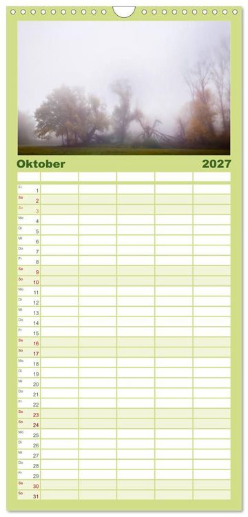 Produktbild: Familienplaner 2027 - Dreieich Natur Pur mit 5 Spalten (Wandkalender, 21 x 45 cm) CALVENDO
