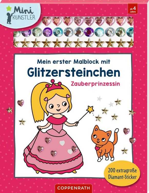 Produktbild: Mein erster Malblock mit Glitzersteinchen &ndash; Zauberprinzessin