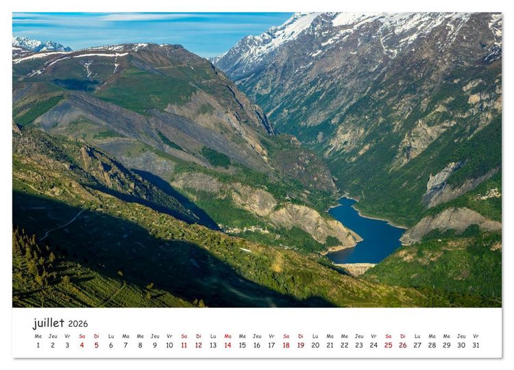 Produktbild: Les hauts de Belledonne les Alpes vues du ciel (Calendrier mural 2026 DIN A4 vertical), CALVENDO calendrier mensuel