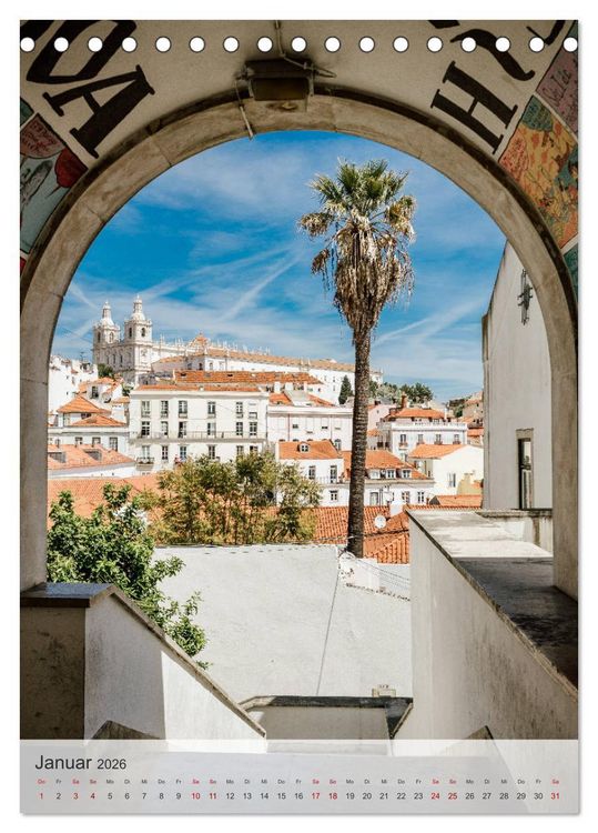 Produktbild: Lissabon Perspektiven (Tischkalender 2026 DIN A5 hoch), CALVENDO Monatskalender