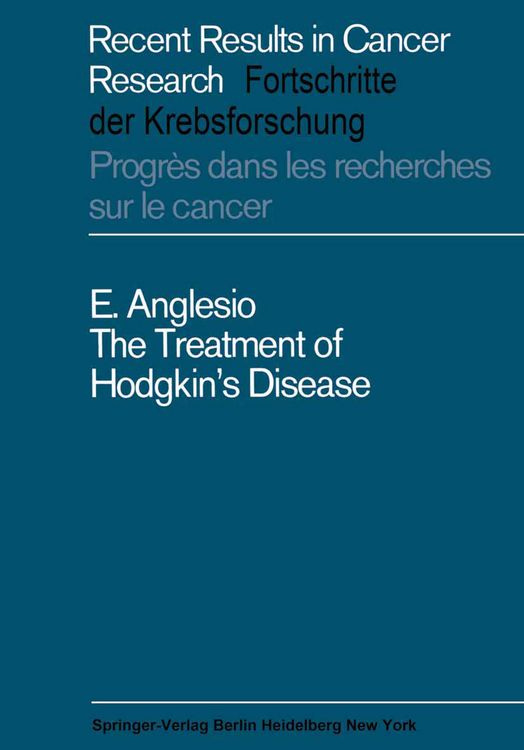 Produktbild: The Treatment of Hodgkin&rsquo;s Disease