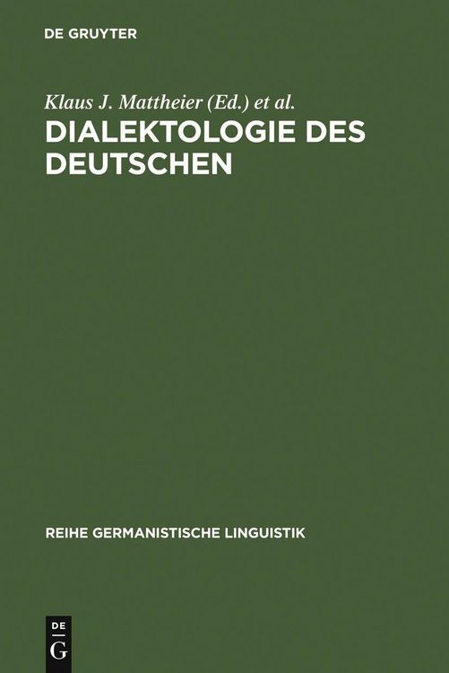 Produktbild: Dialektologie des Deutschen