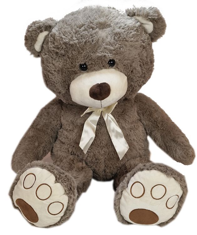 Heunec Floppy Beer – Pluche Knuffelbeer Van 60 Cm, Zacht Synthetisch Materiaal, Beige, Met Strik, Ideaal Voor Knuffels En Cadeaus