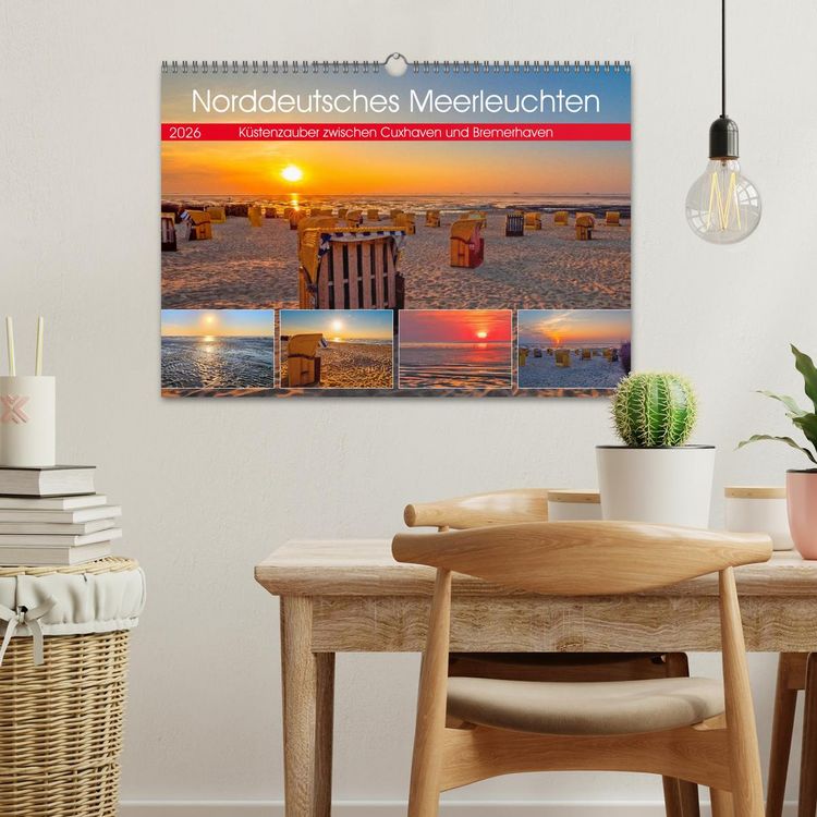 Produktbild: Norddeutsches Meerleuchten (Wandkalender 2026 DIN A3 quer), CALVENDO Monatskalender