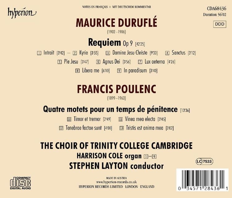 Produktbild: Requiem Op. 9/Lenten Motets