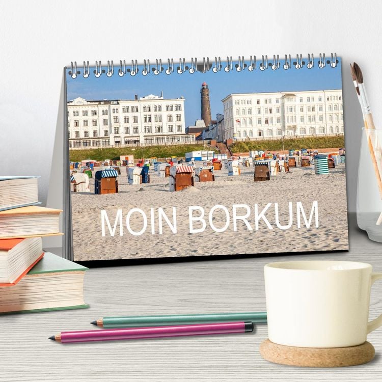 Produktbild: Moin Borkum (Tischkalender 2026 DIN A5 quer), CALVENDO Monatskalender