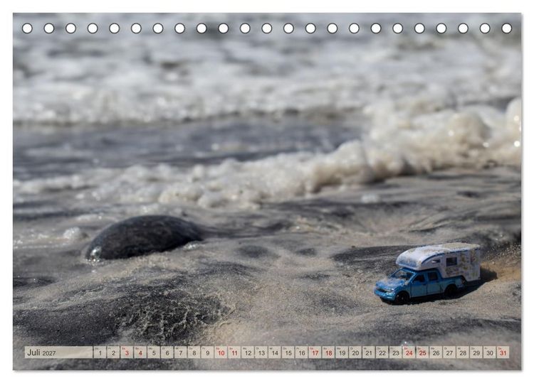 Produktbild: Miniature Caravaning: Gro&szlig;es Abenteuer mit kleinem Camper (Tischkalender 2027 DIN A5 quer), CALVENDO Monatskalender