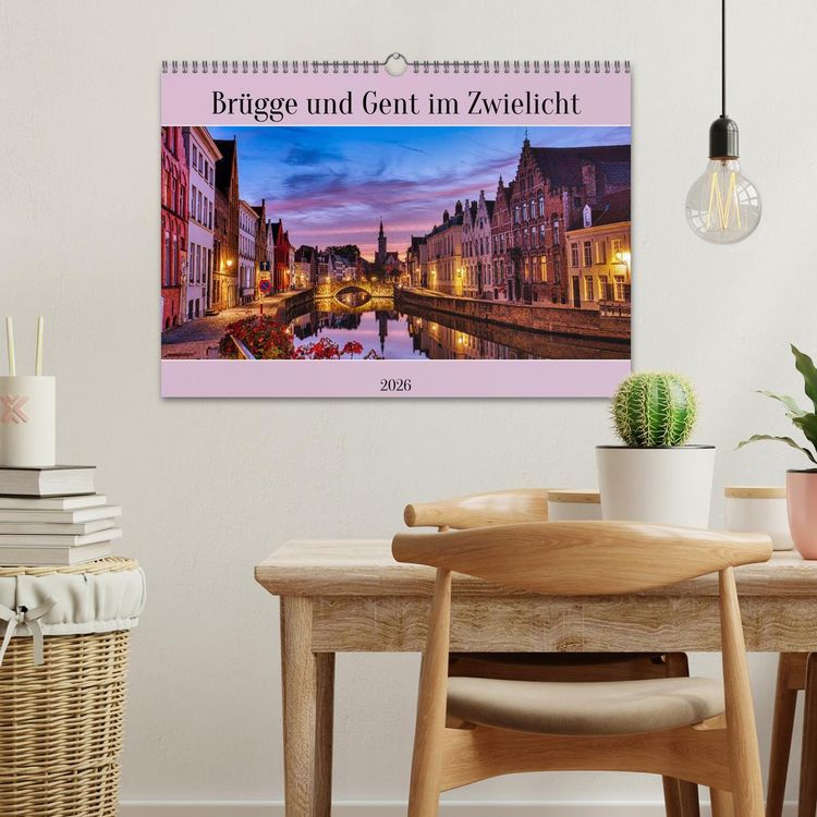 Produktbild: Br&uuml;gge und Gent im Zwielicht (Wandkalender 2026 DIN A3 quer), CALVENDO Monatskalender