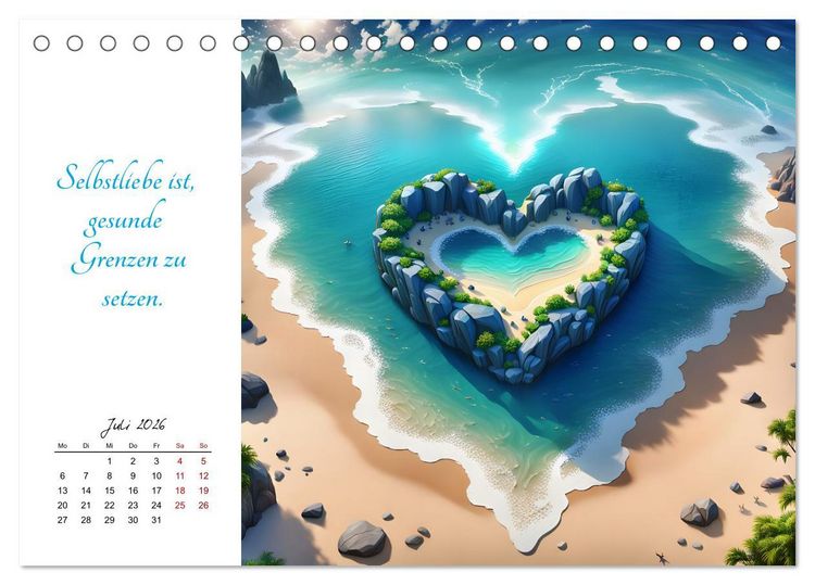 Produktbild: Dein Jahr gef&uuml;llt mit Selbstliebe (Tischkalender 2026 DIN A5 quer), CALVENDO Monatskalender