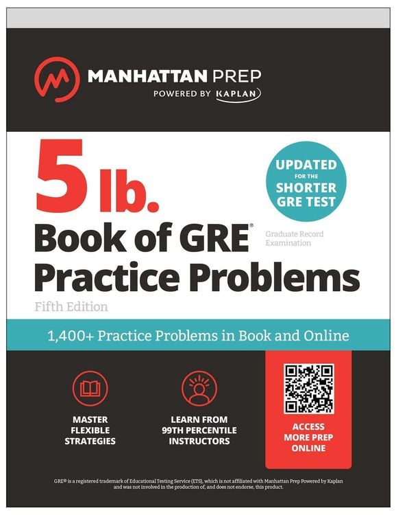 Produktbild: 5 lb. Book of GRE Practice Problems: 1,400+ Practice Problems in Book and Online (Manhattan Prep 5 lb)
