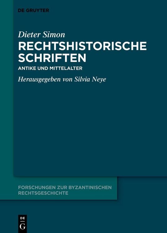 Produktbild: Rechtshistorische Schriften