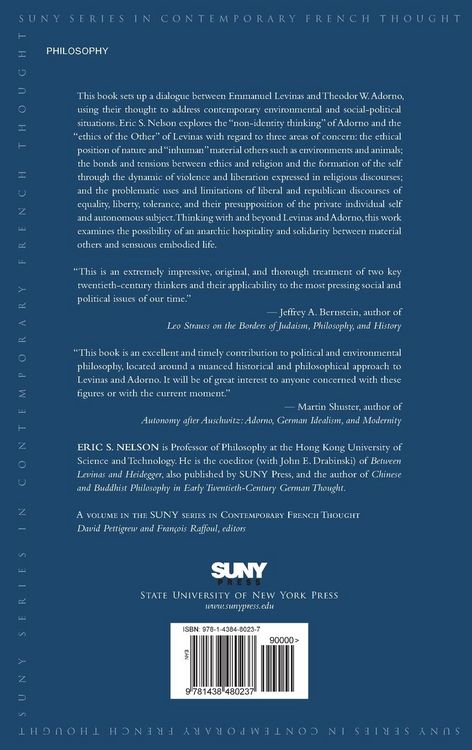 Produktbild: Levinas, Adorno, and the Ethics of the Material Other