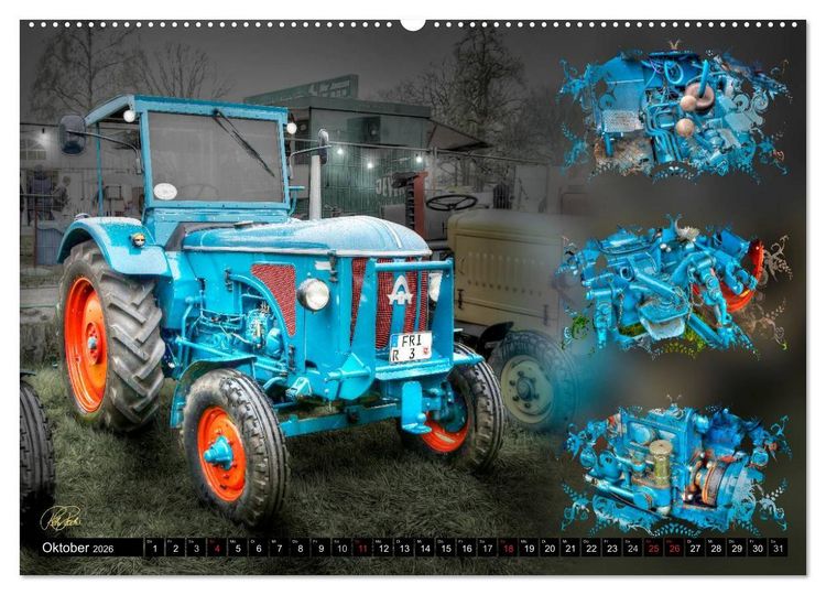 Produktbild: Oldtimer - Traktoren (hochwertiger Premium Wandkalender 2026 DIN A2 quer), Kunstdruck in Hochglanz
