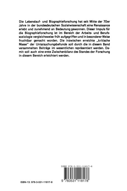 Produktbild: Berufsbiographien im Wandel