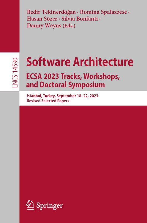 Produktbild: Software Architecture. ECSA 2023 Tracks, Workshops, and Doctoral Symposium