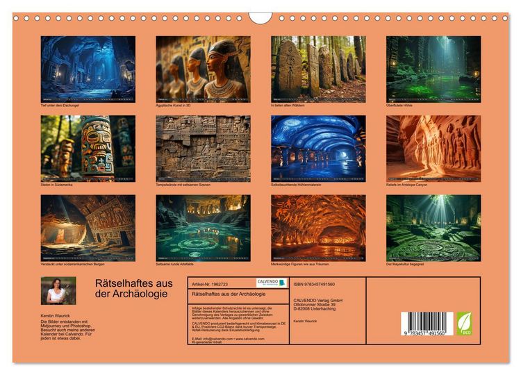 Produktbild: R&auml;tselhaftes aus der Arch&auml;ologie (Wandkalender 2026 DIN A3 quer), CALVENDO Monatskalender