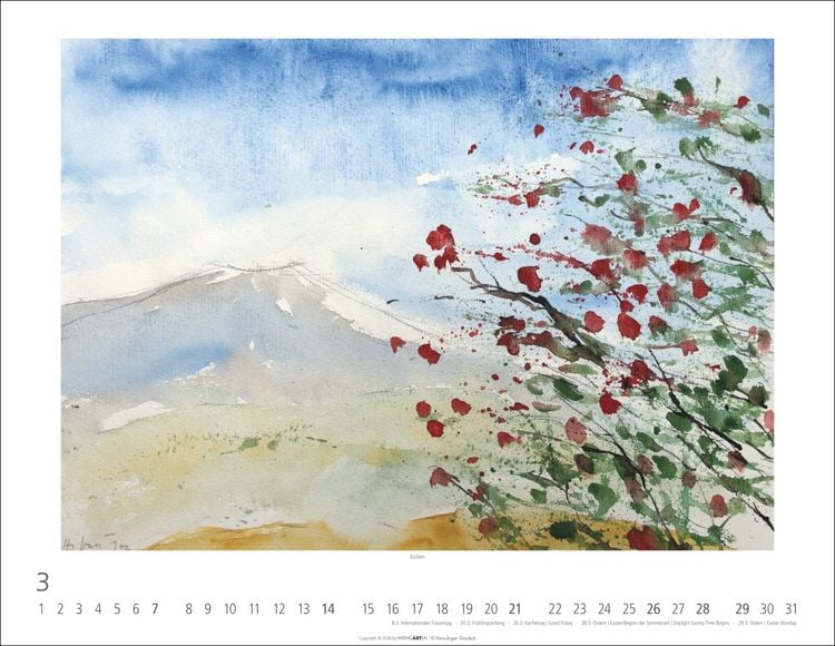 Produktbild: Zwischen Himmel und Erde Kalender 2027 - Aquarelle von Hans-J&uuml;rgen Gaudeck