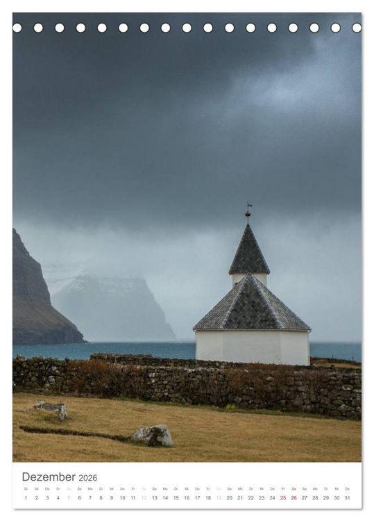 Produktbild: F&oslash;royar - Faroe Islands - F&auml;r&ouml;er Inseln (Tischkalender 2026 DIN A5 hoch), CALVENDO Monatskalender