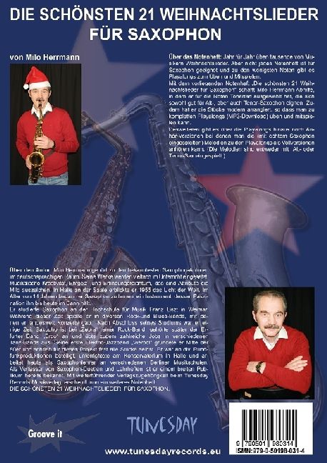 Produktbild: Die sch&ouml;nsten 21 Weihnachtslieder f&uuml;r Saxophon