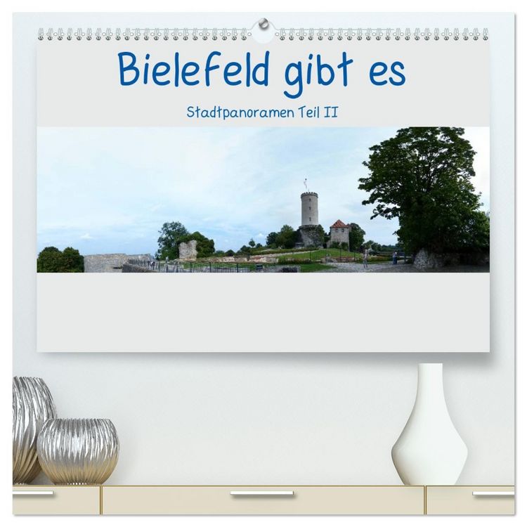 Produktbild: Bielefeld gibt es! Stadtpanoramen Teil 2 (hochwertiger Premium Wandkalender 2026 DIN A2 quer), Kunstdruck in Hochglanz