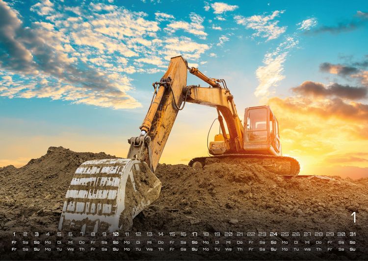 Produktbild: Baumaschinen - gigantische Bauhelfer - 2027 - Kalender DIN A3