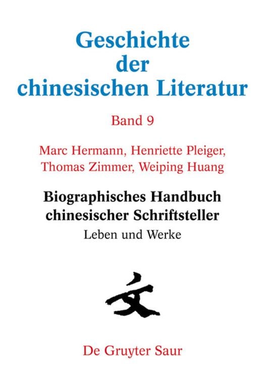 Produktbild: Biographisches Handbuch chinesischer Schriftsteller