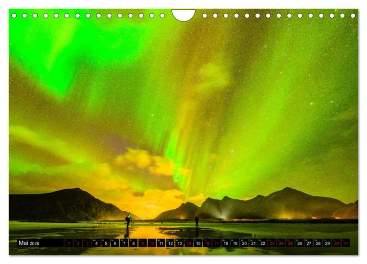 Produktbild: AURORA BOREALIS tanzt (Wandkalender 2026 DIN A4 quer), CALVENDO Monatskalender