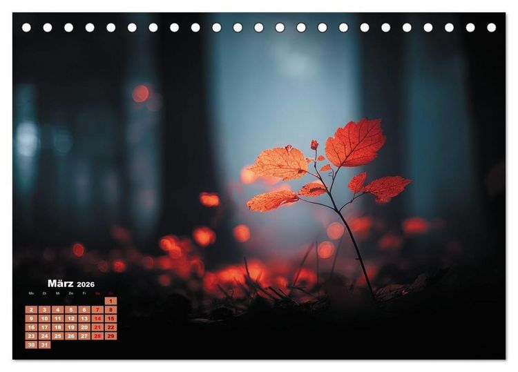 Produktbild: Herbstgefl&uuml;ster - Farben, die vom Wind erz&auml;hlen (Tischkalender 2026 DIN A5 quer), CALVENDO Monatskalender
