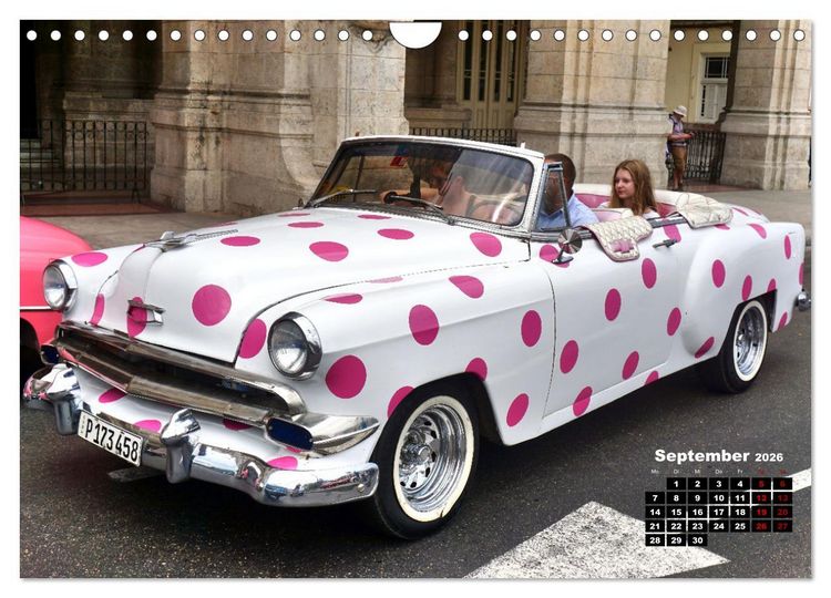 Produktbild: Bunte V&ouml;gel - Originelle Oldtimer in Havanna (Wandkalender 2026 DIN A4 quer), CALVENDO Monatskalender