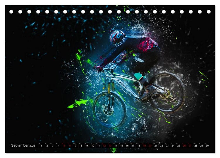 Produktbild: Downhill Explosion (Tischkalender 2026 DIN A5 quer), CALVENDO Monatskalender
