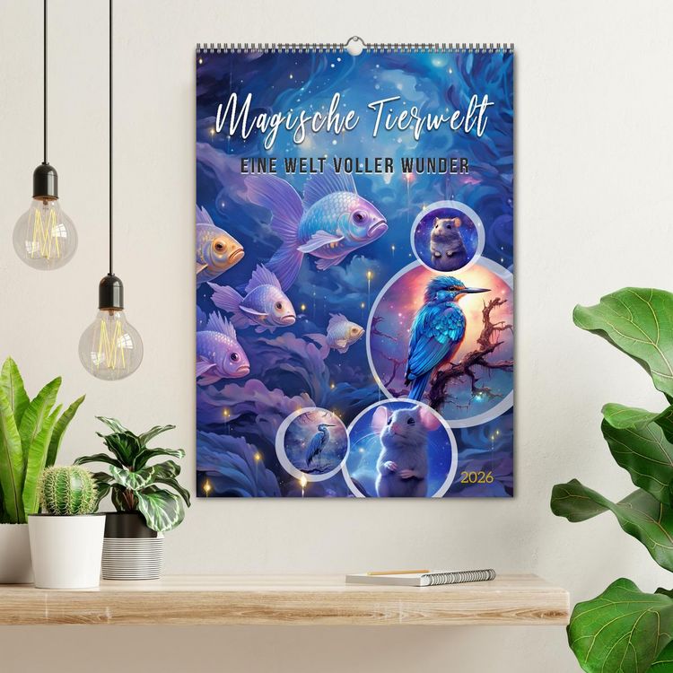 Produktbild: Magische Tierwelt (Wandkalender 2026 DIN A2 hoch), CALVENDO Monatskalender