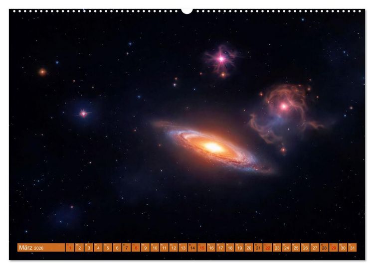 Produktbild: Gammablitze im Universum (hochwertiger Premium Wandkalender 2026 DIN A2 quer), Kunstdruck in Hochglanz