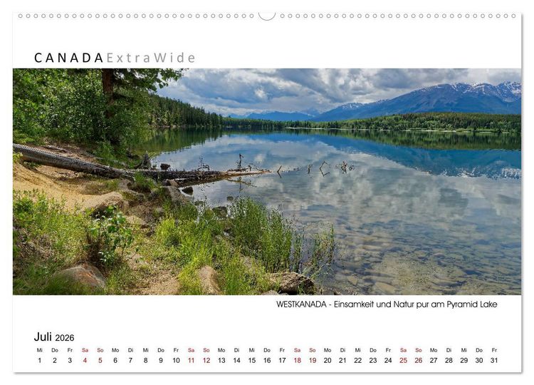 Produktbild: Impressionen aus Westkanada (Wandkalender 2026 DIN A2 quer), CALVENDO Monatskalender
