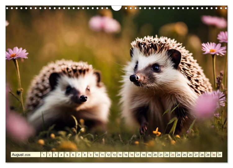 Produktbild: Igel - Wildtier des Jahres 2024 (Wandkalender 2026 DIN A3 quer), CALVENDO Monatskalender