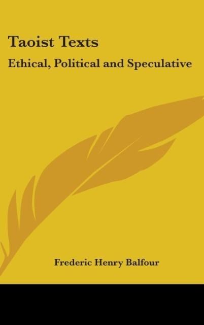 Produktbild: Balfour, F: Taoist Texts