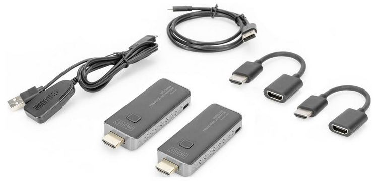 Produktbild: Digitus DS-55319 HDMI-Funk&uuml;bertragung (Set) 50m 5GHz 1920 x 1080 Pixel