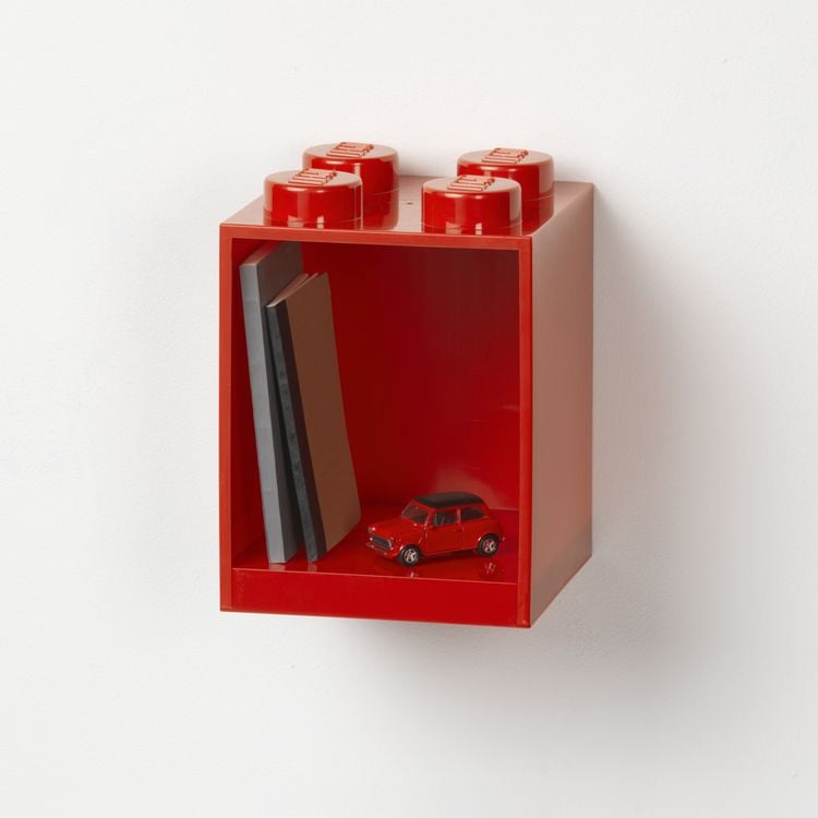 Produktbild: LEGO&reg; B&uuml;cherregal 4 Noppen Rot
