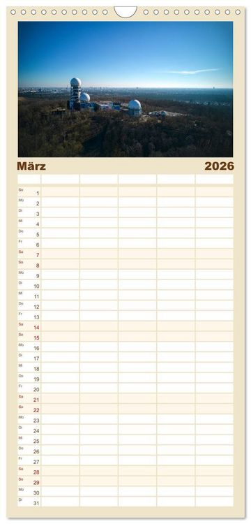 Produktbild: Familienplaner 2026 - &Auml;stehtik von oben mit 5 Spalten (Wandkalender, 21 x 45 cm) CALVENDO