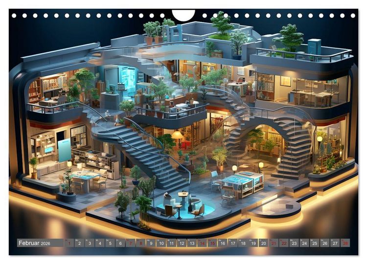 Produktbild: R&auml;ume f&uuml;r kleine Entdecker (Wandkalender 2026 DIN A4 quer), CALVENDO Monatskalender