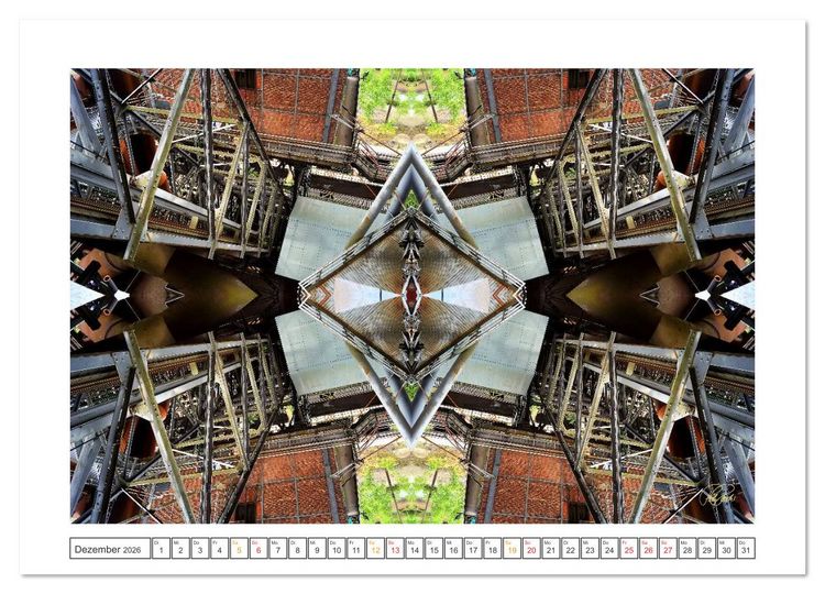 Produktbild: Faszination Spiegelung - Industrie und Technik (Wandkalender 2026 DIN A3 quer), CALVENDO Monatskalender