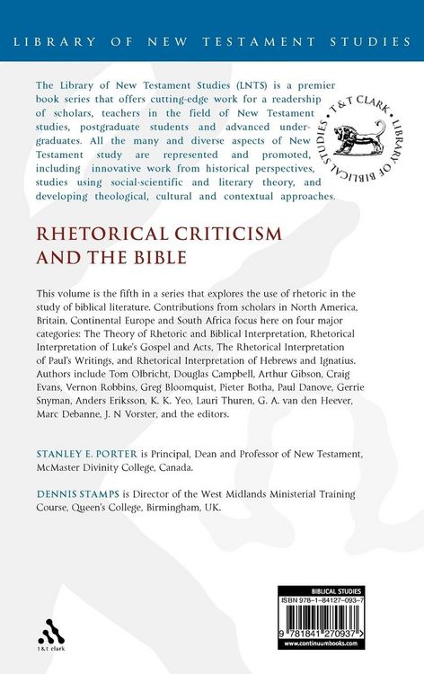 Produktbild: Rhetorical Criticism and the Bible