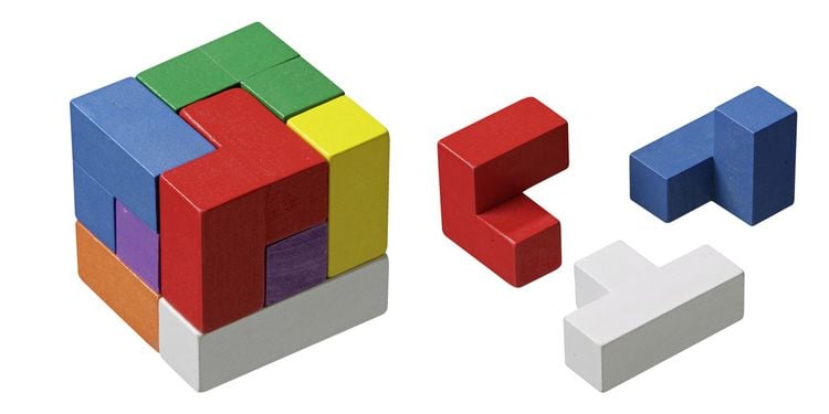 Produktbild: Philos 3519 - Soma W&uuml;rfel, bunt, W&uuml;rfel-Puzzlespiel, Denkspiel, Knobelspiel, Schwierigkeitsgrad: mittelschwer