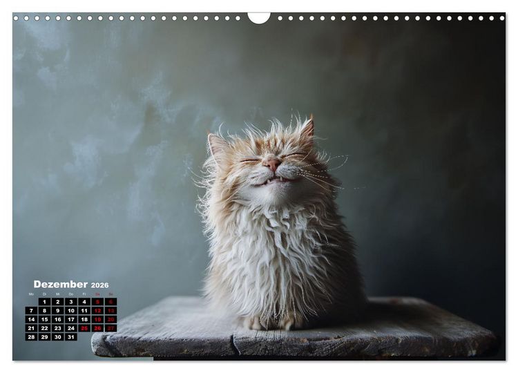 Produktbild: Auch Katzen lachen gern (Wandkalender 2026 DIN A3 quer), CALVENDO Monatskalender