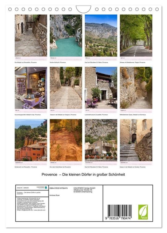 Produktbild: Provence &ndash; Die kleinen D&ouml;rfer in gro&szlig;er Sch&ouml;nheit (Wandkalender 2027 DIN A4 hoch), CALVENDO Monatskalender